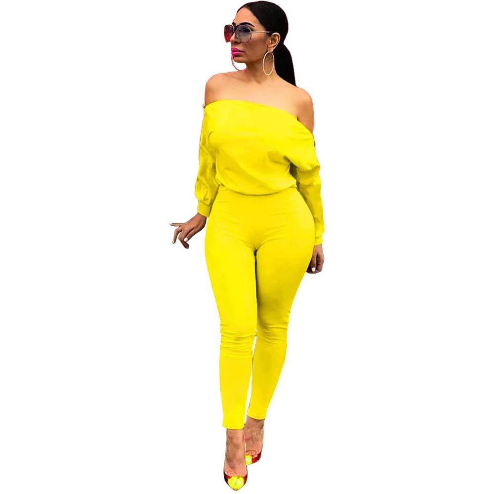 GL6193 Ladies jumpsuit fashion solid color double zipper sloping shoulder strapless neckline sexy jumpsuit women