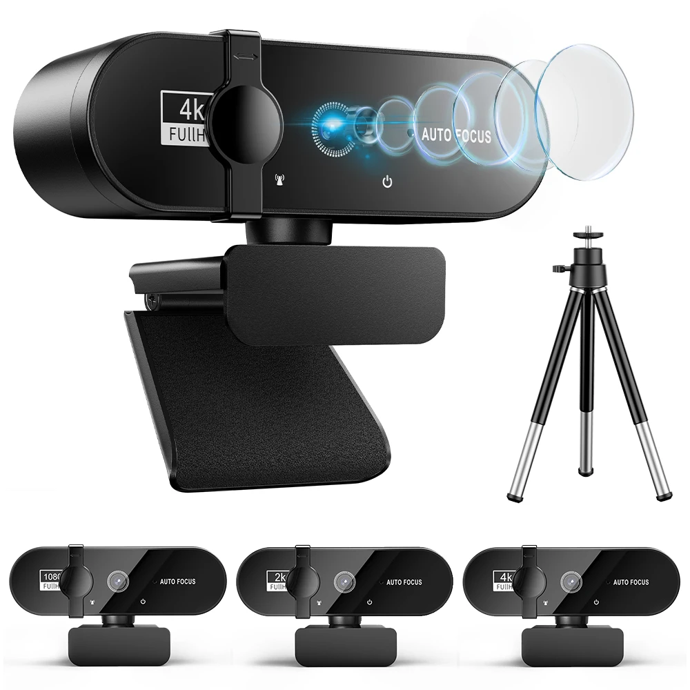 Webcam 4k caméra Web professionnelle 1080p Webcam Full Hd pour PC Usb caméra Streaming 2k ordinateur