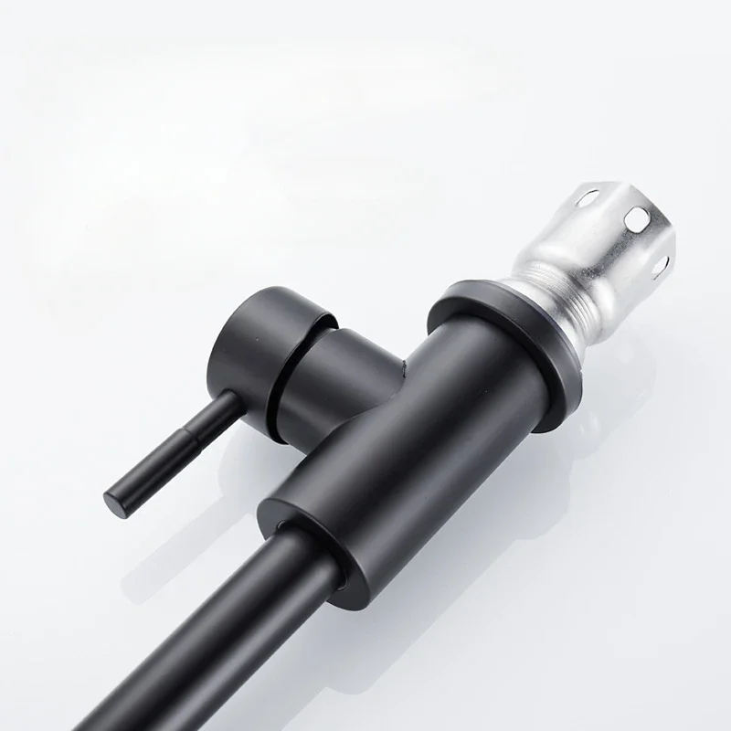 Смеситель для кухни из нержавеющей стали 304 черный смеситель горячей и холодной