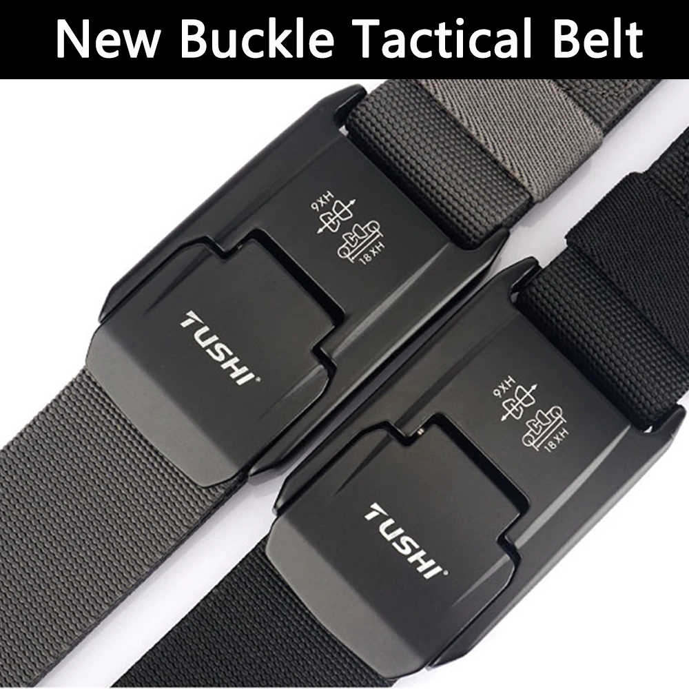 Тактический нейлоновый ремень с пряжкой