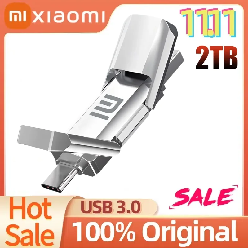 Xiaomi 2TB USB3.0 Pen Drive 1TB Metal High Speed USB Flash 128GB Usb Memory Stick Pendrive For PC/Laptop/Ps4 Controler
