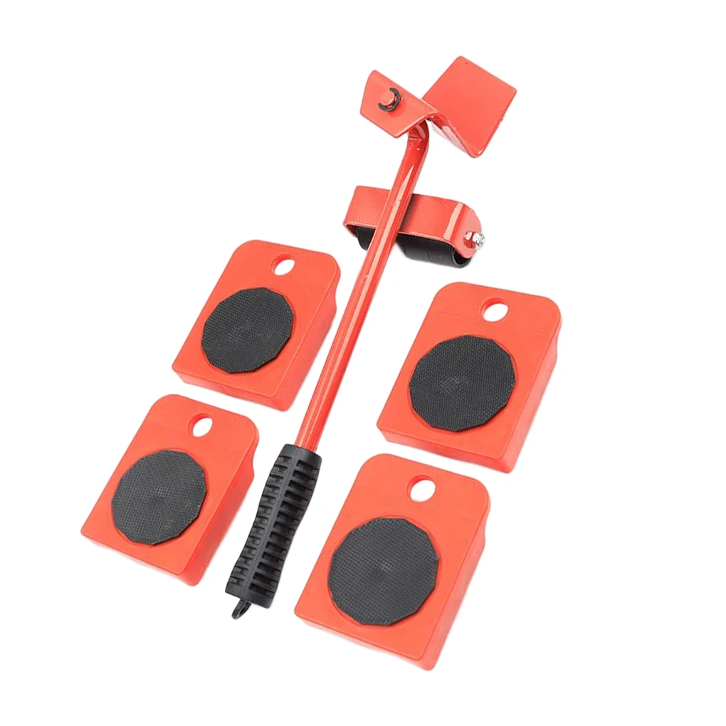 

5 Pack Mover Tool Set Furniture Lifter Durable Heavy Appliance Furniture Lifting 360 Degree Rotatable Pads