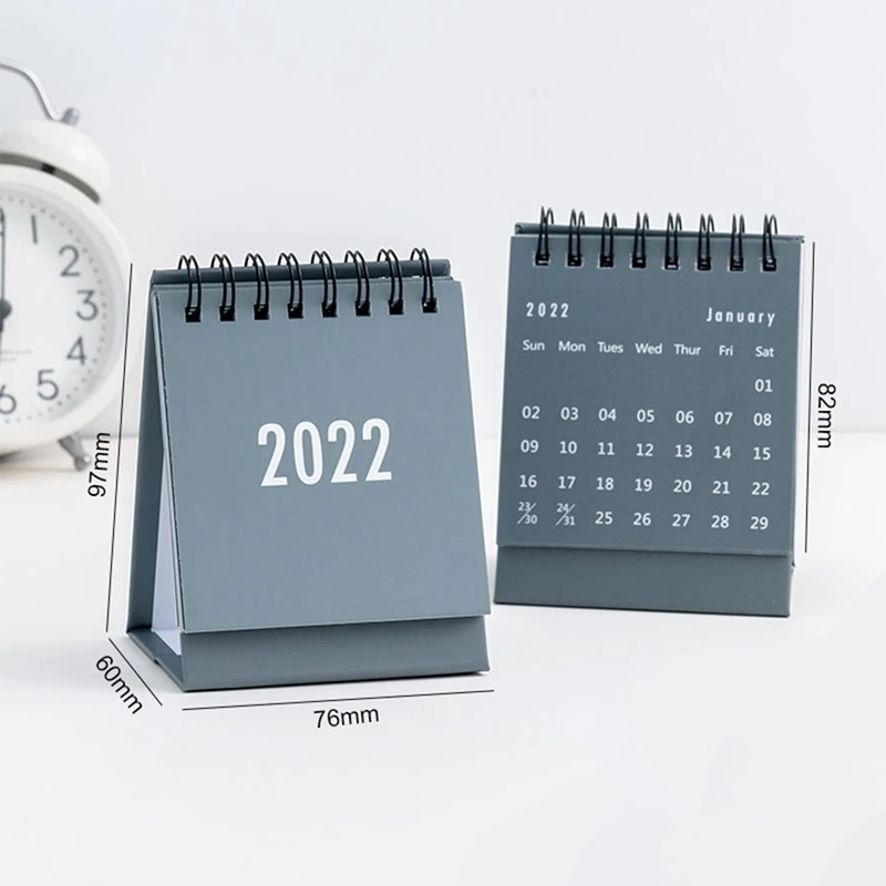 NEW-2 Pcs Desk Calendar From 2022 Mini Desktop Calendar Standing Flip Monthly Calendar Suitable for School Home Office images - 6