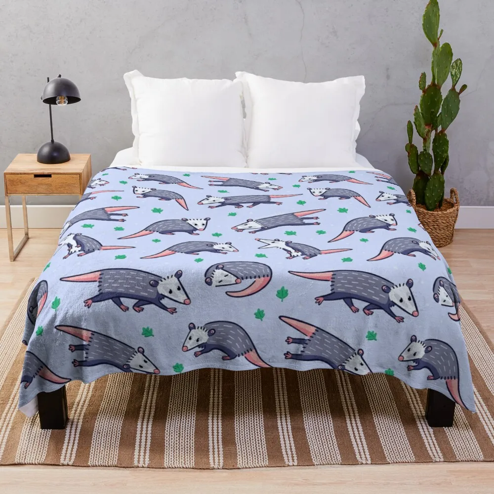 

Opossum узор 2 пледа одеяло s для ребенка декоративное диванное одеяло кружевная фланелевая ткань