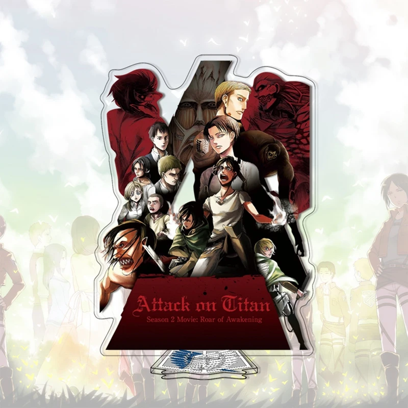 Фигурка аниме атака на Титанов акриловая подставка Эрена Yerger Reiner Braun Mikasa модель