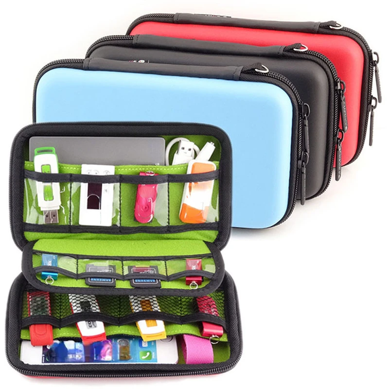 

Hard Drive Earphone Cables Usb Flash Drives Storage Travel Case Digital Cable Organizer Gift Bag Earphone Accessories