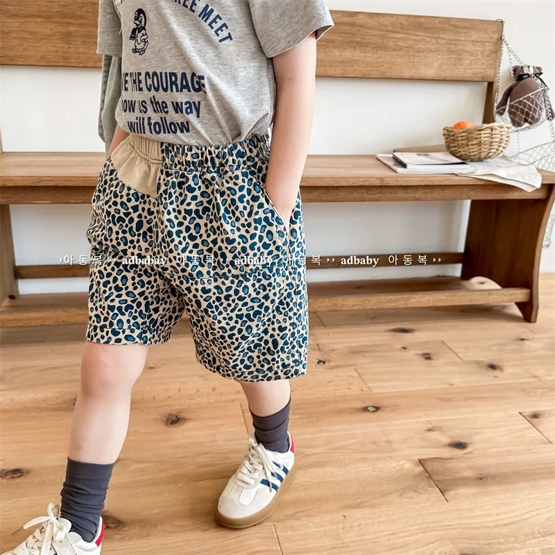 

2023 Summer New Children Leopard Print Shorts Summer Boys Girls Loose Shorts Kids Baby Leopard Shorts Fashion Children Clothes