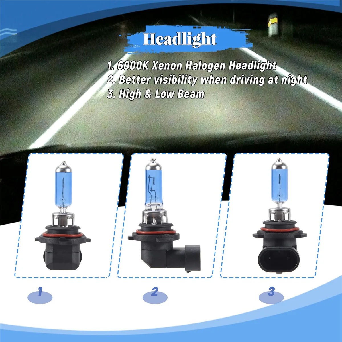 2x9006 HB4 6000K Ксеноновые галогенные фары головного света лампы 100 Вт