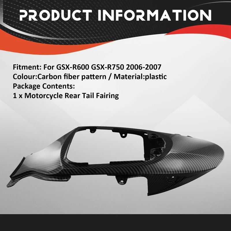 Запчасти для заднего обтекателя мотоцикла обтекатель сиденья Suzuki GSX-R600 GSX-R750 GSXR600