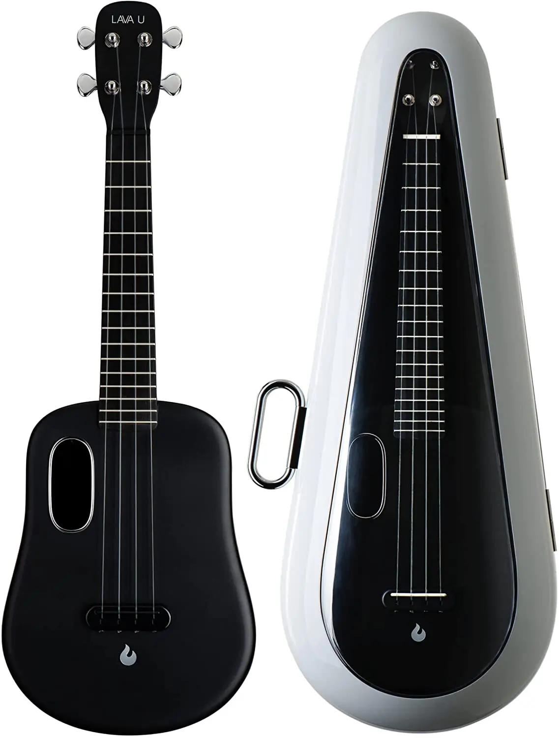 

LAVA U Carbon Fiber 23 inch Ukulele FreeBoost with Effects Concert Travel Ukulele with Case Pick and Charging Cable