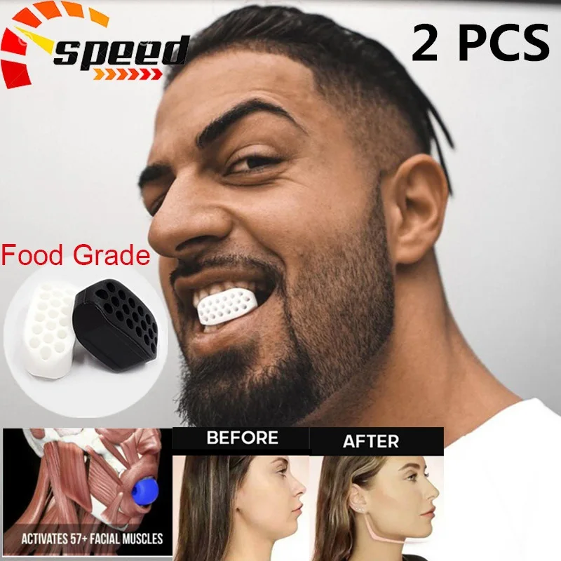 

2Pcs/Lot Jawline Trainer Chew Exerciser Jaw Line Trainer Face Facial Muscle Exercise Ball JawLine Ball Workout Fitness Equipment