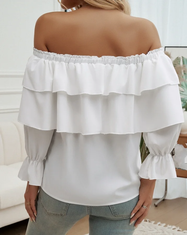 Женский пуловер с рукавом-фонариком свободная плиссированная блузка на одно