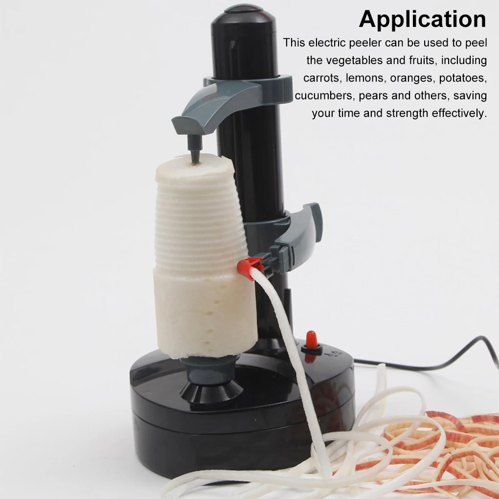 

EU Plug Electric Fruits Peeler Orange Pear Spiral Countertop Peeling Automatic Zester Battery Operated Supply Green