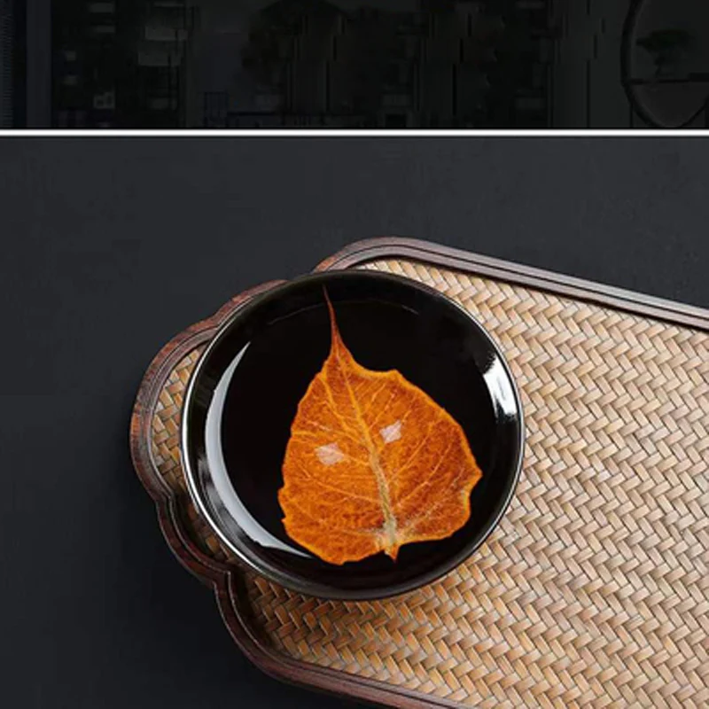 

Chinese style Jianzhan tea cup Kungfu small tea cup ceramic color changing cup porcelain tea set latte cooking wine set