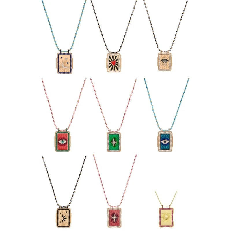 Мистическое ожерелье Таро модное ожерелье-амулет с картами универсальная шейная