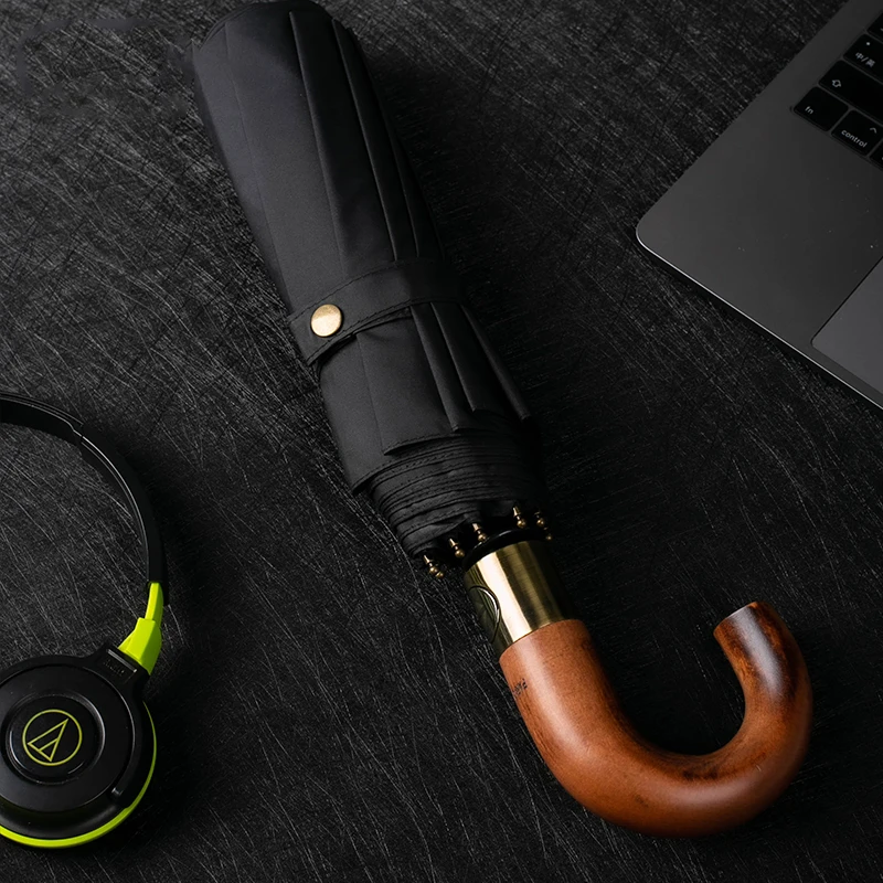 Зонт с защитой от ветра Parachase автоматический складной мужской зонт 10K | Дом и сад