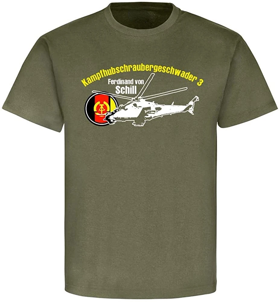 

Combat Helicopter Swadder 3 Ferdinand von Schill KHG 3 Men T-Shirt Short Casual 100% Cotton Shirts