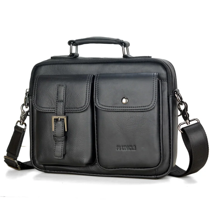 

Brand New Cowhide Leather Messenger Bag Men Genuine Leather Handbag Male Travel Pad Shoulder Bag for Men Office Briefcase Totes