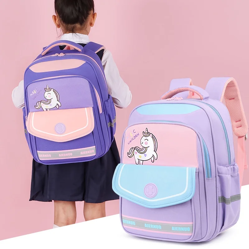 Primary School Students Cartoon Unicorn Dinosaur Backpacks for Girls Boys New Children Lovely Fashion High-capacity Schoolbags