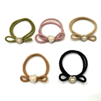 50pcs hand knotted hair ring love hair rope korean of the plush head rope high elastic pull continuous rubber band simple jewelr