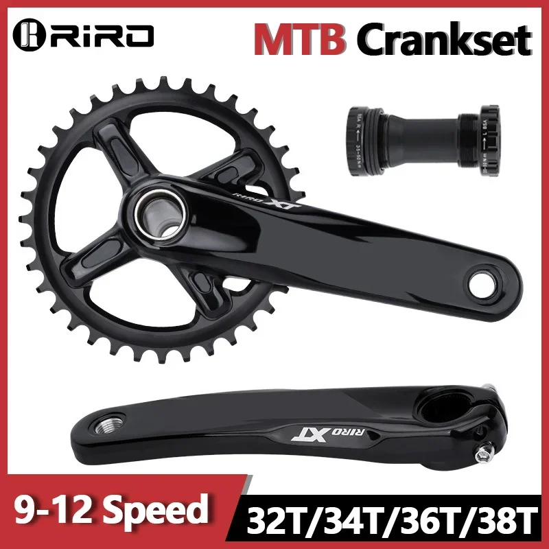 RIRO XT 104BCD Mtb шатуны 170 мм 175 монопопластинчатые Hollowtech шатун 32/34/36/38T интегрированный