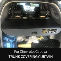 car trunk cover curtain for chevrolet captiva 2016 2019 pu canvas rear bracket retractable storage decorative accessories