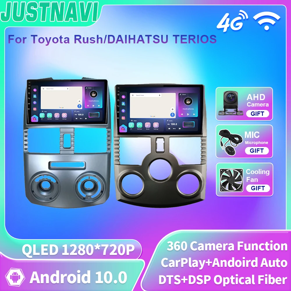 

Автомагнитола JUSTNAVI, мультимедийный видеоплеер для Toyota Rush Daihatsu Terios 2006-2011, Android 10,0, стерео Автомагнитола Carplay