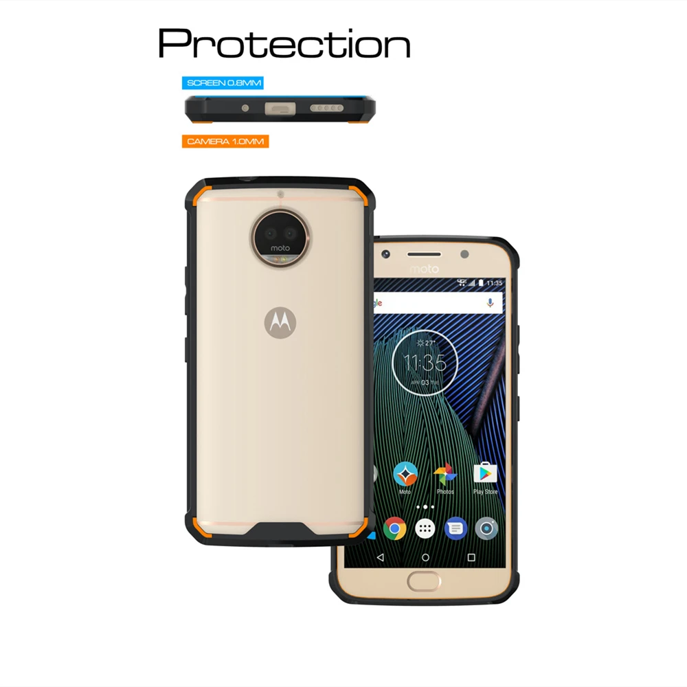 Ультратонкий Прозрачный Прочный бампер для Moto G5S Plus противоударный защитный