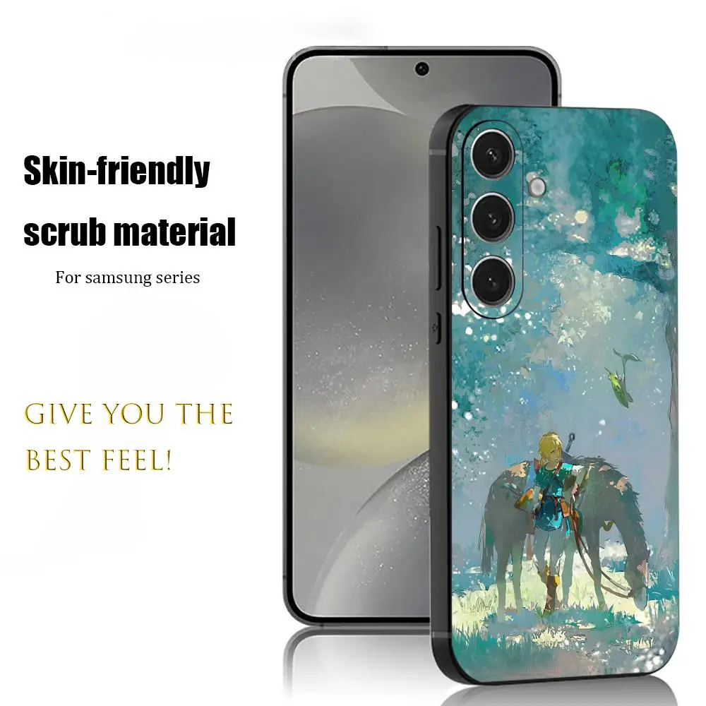 Фото Чехол для телефона Legend of Zelda для Samsung Galaxy S26 S25 S24 S23 S22 S21 Plus Ultra Note20, мягкий, черный №1