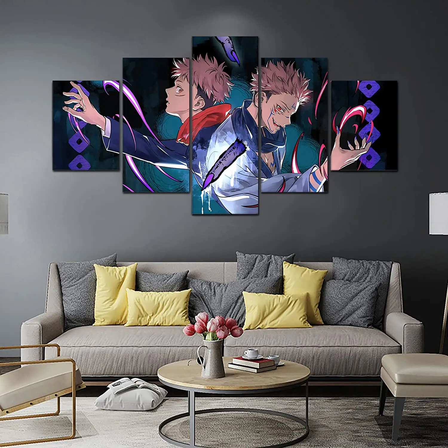 

My Hero Jujutsu Kaisen Japan Anime No Framed Canvas 5Pcs Wall Art Posters Pictures Home Decor Multi 13 For Living Room Paintings
