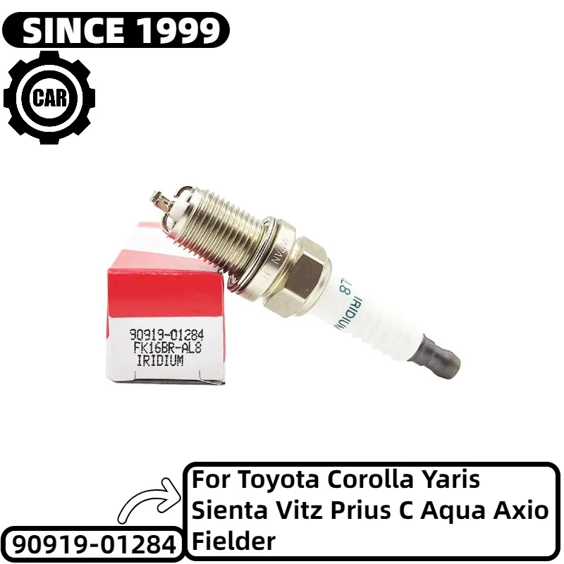 4 шт. 90919-01284 двойная иридиевая свеча зажигания для Toyota Corolla Yaris Sienta Vitz Prius C Aqua Axio Fielder