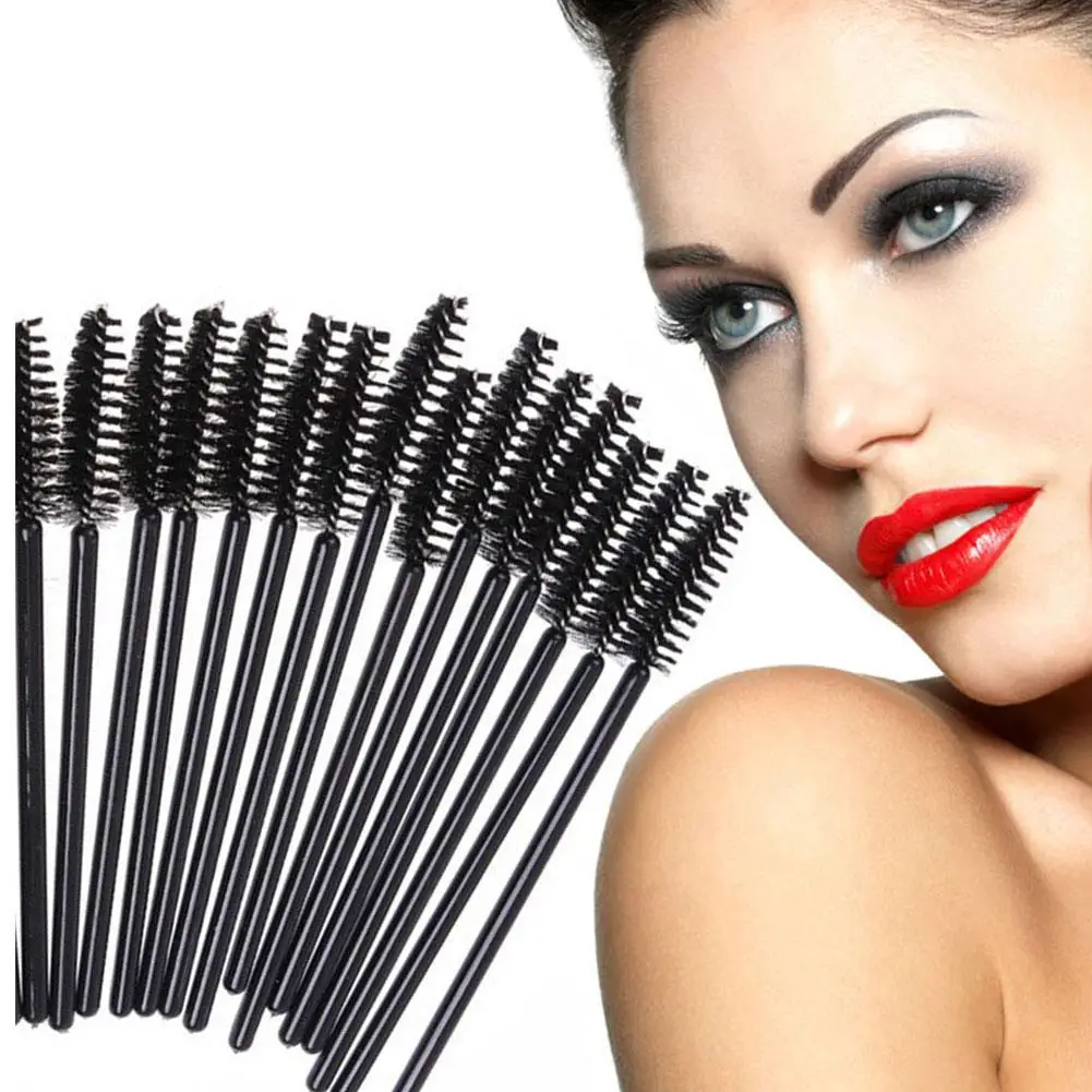 

50pcs Eyelash Brush Extension Disposable Eye Lashes Make Up Brushes Eyebrow Mascara Wand Applicator Flexible Can Bent