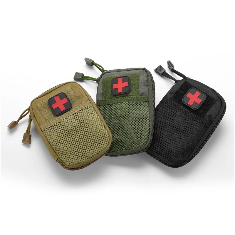 

Mini Travel Home Car Emergency Treatment Portable Military First Aid Kit Empty Bag Bug Out Bag Water Resistant For Hiking