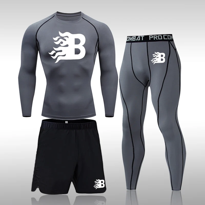 

Mens Compression Long Sleeves Running Tights Quick Dry Fitness Jogging Sportswear Trousers Male Training Gym Leggings Sportswear