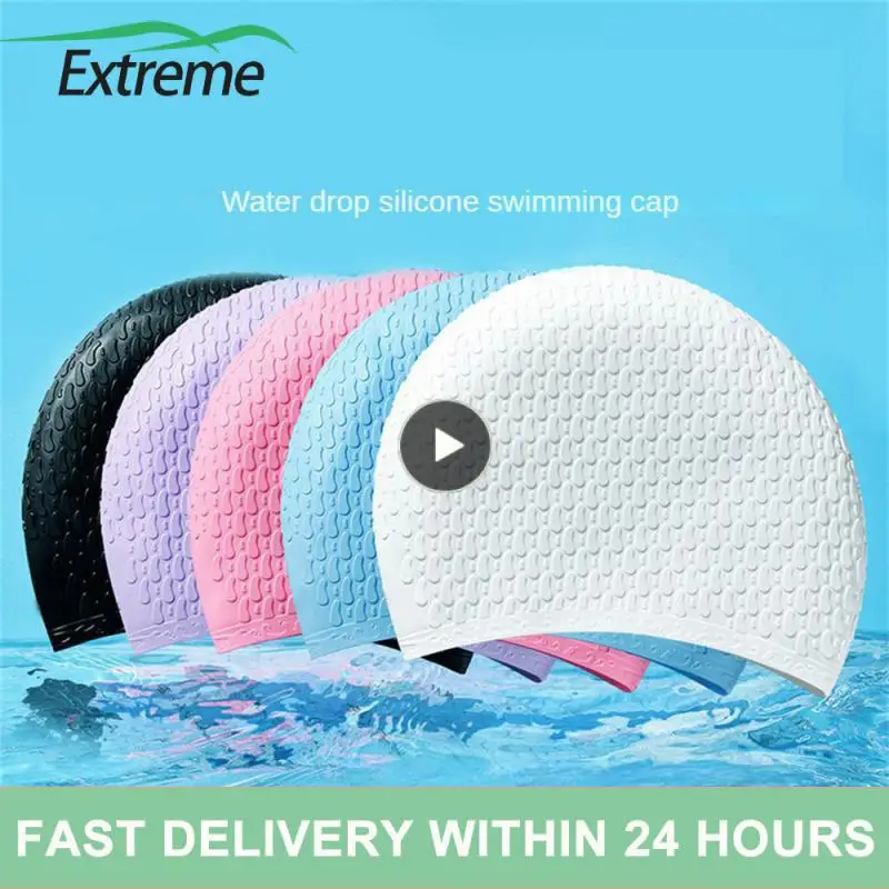 

Light And Easy To Carry Swimming Pool Cap Larger Elastic Area Not The Head Waterproof Swimming Bath Cap Non-slip Swimming Caps