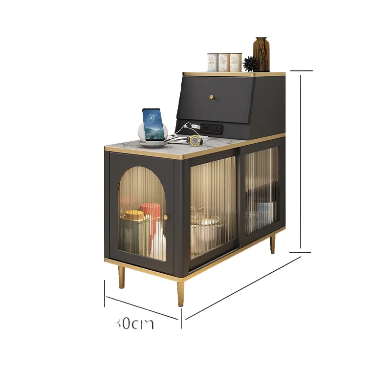 

Xc Light Luxury Side Cabinet Side Cabinet Side Cabinet Living Room Modern Minimalist Sofa next to Glass Corner