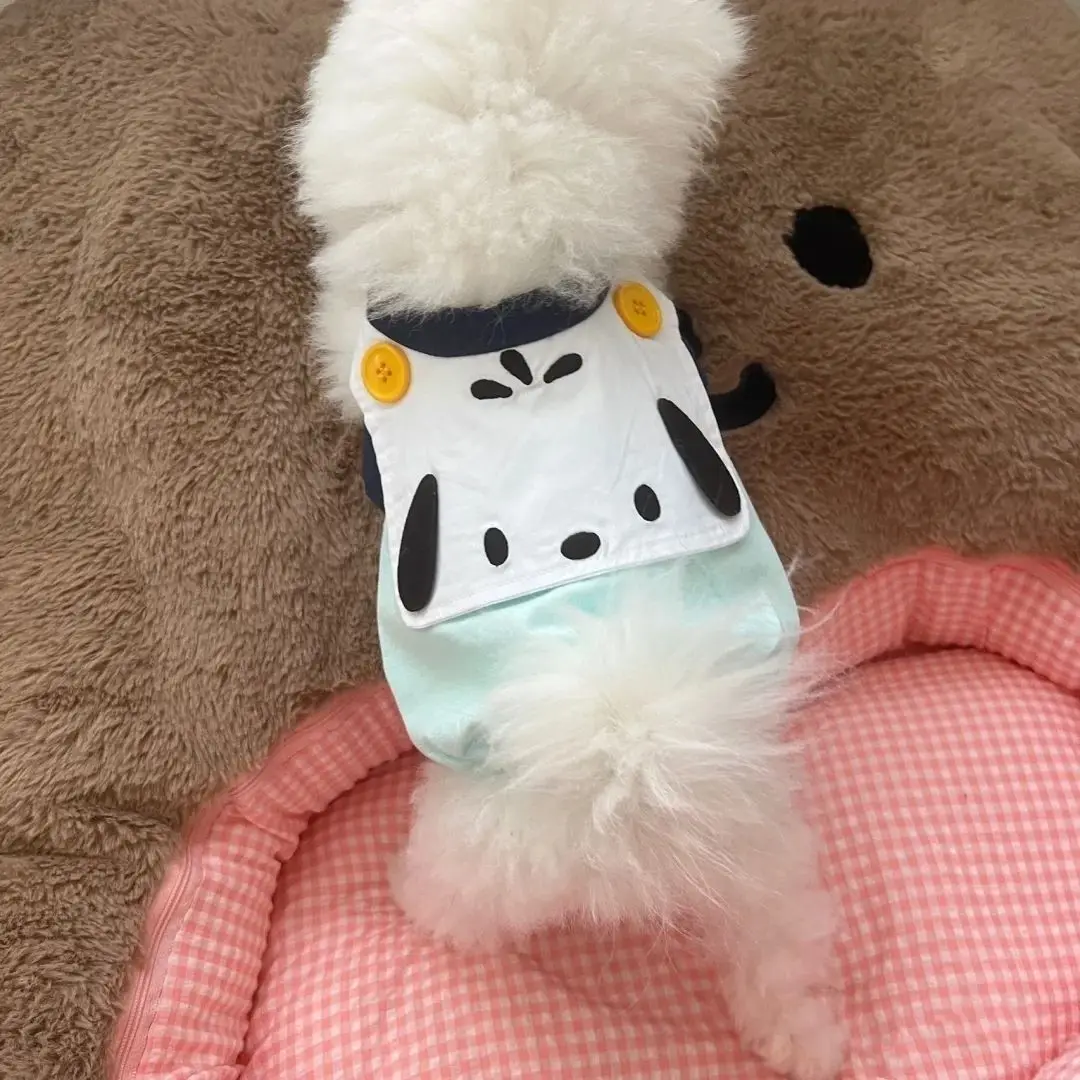 

Kawaii Sanrio Pet Clothes Pochacco Accessories Cute Beauty Cartoon Anime Dogs and Cats Clothes Anti-Shedding Toys for Girls Gift