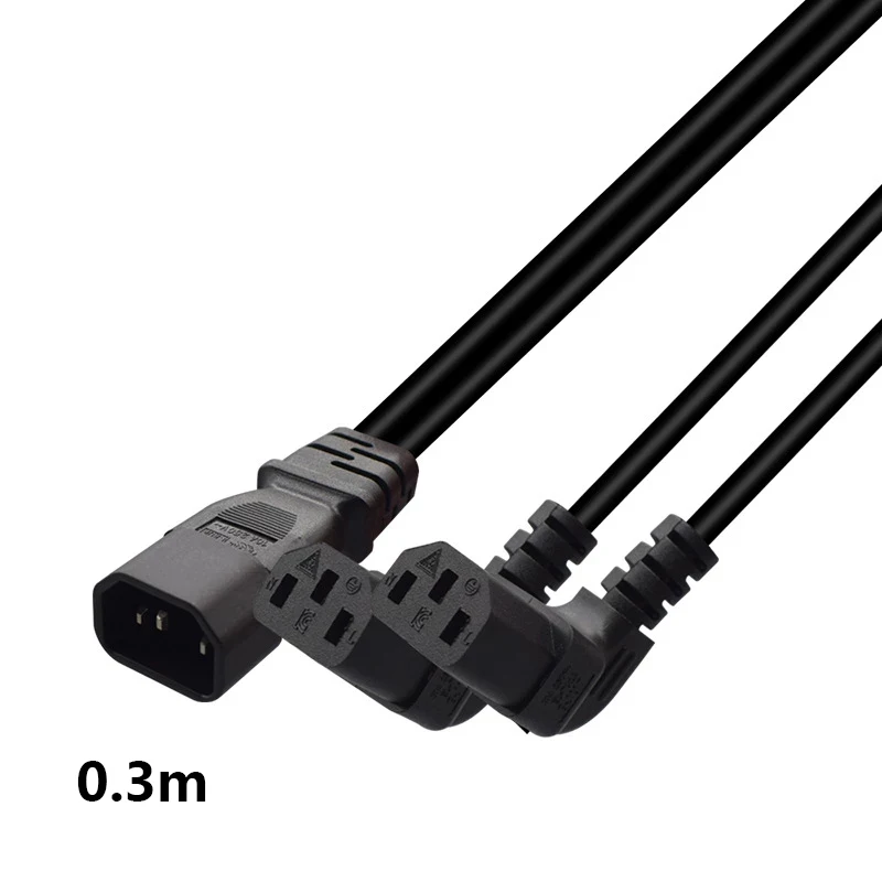 

Кабель-удлинитель IEC 320 C13 двойной, 2 способа вверх, под углом изгиба до C14