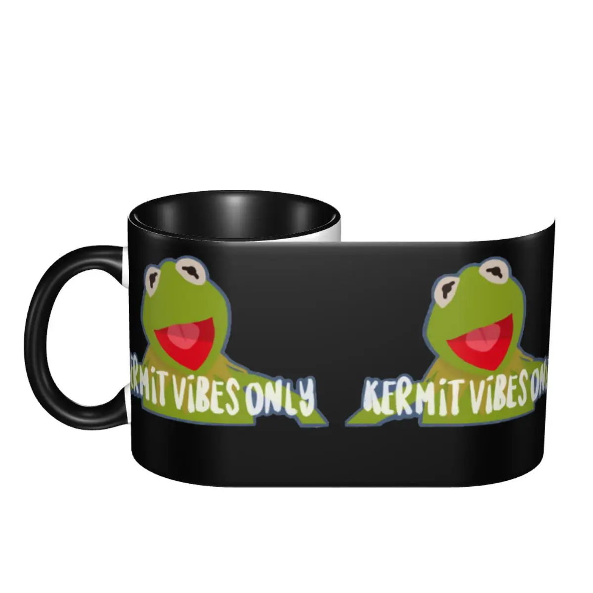 

Kermit Vibes Only Unique Cups Mugs Print Mugs Funny Vintage coffee cups