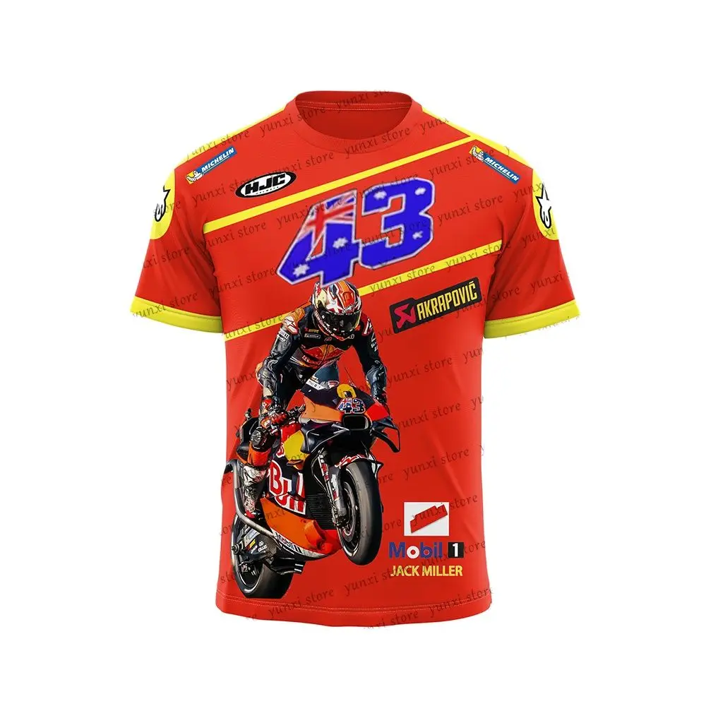 

2023 Season New Formula One Summer Casual Short Sleeved Ferrari team extreme sports fan top