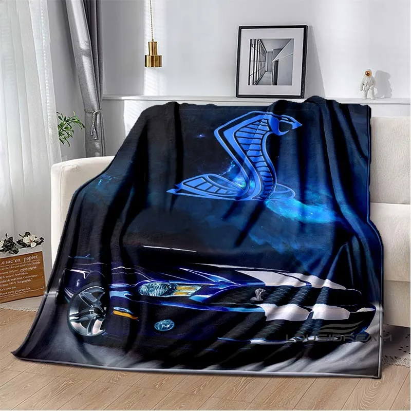 

M-Mustang Throws Blanket Fashion Car Gift Sofa Blanket for Adults and Children Bedroom Living Room Decor Blanket Dropshi