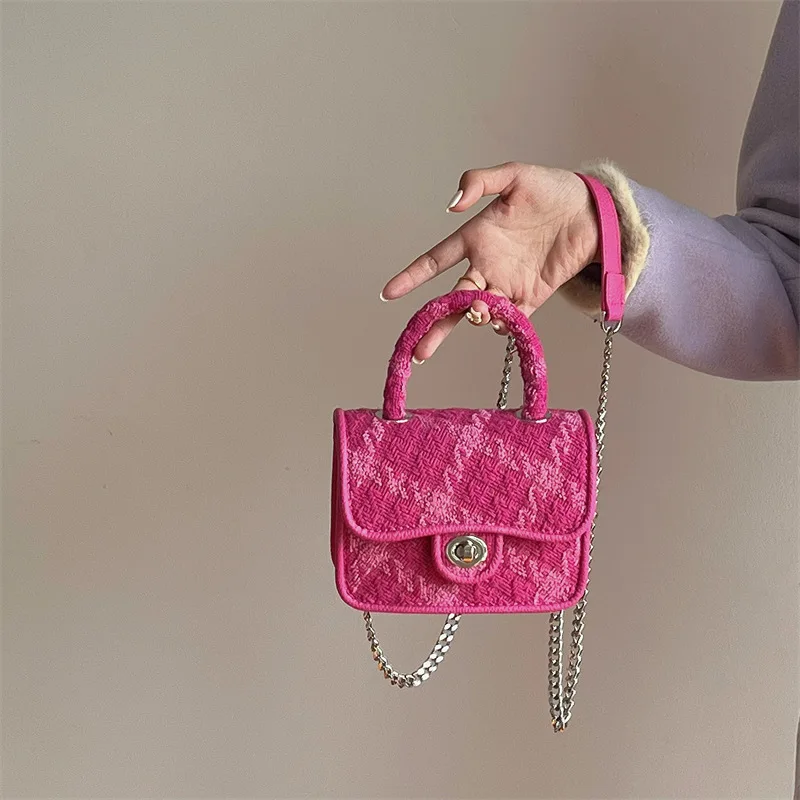 

Розовые женские сумки через плечо с замком, роскошные клетчатые дамские маленькие квадратные сумки через плечо, модный дизайнерский женски...