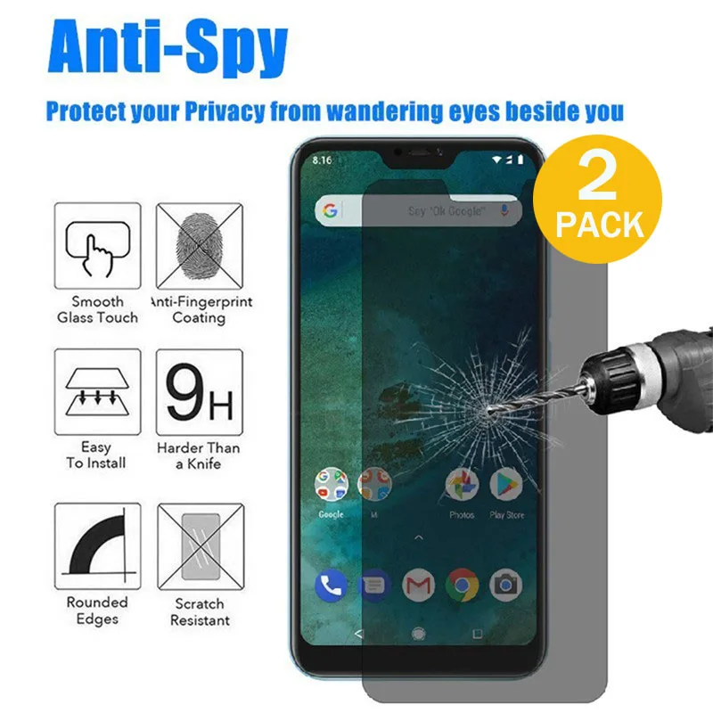 

2 шт./упаковка, протектор экрана для Xiaomi Redmi Note 10 9 8 7 6 Pro, закаленное стекло на Poco X3 Pro M3 F3 F2 Anit-шпионская пленка