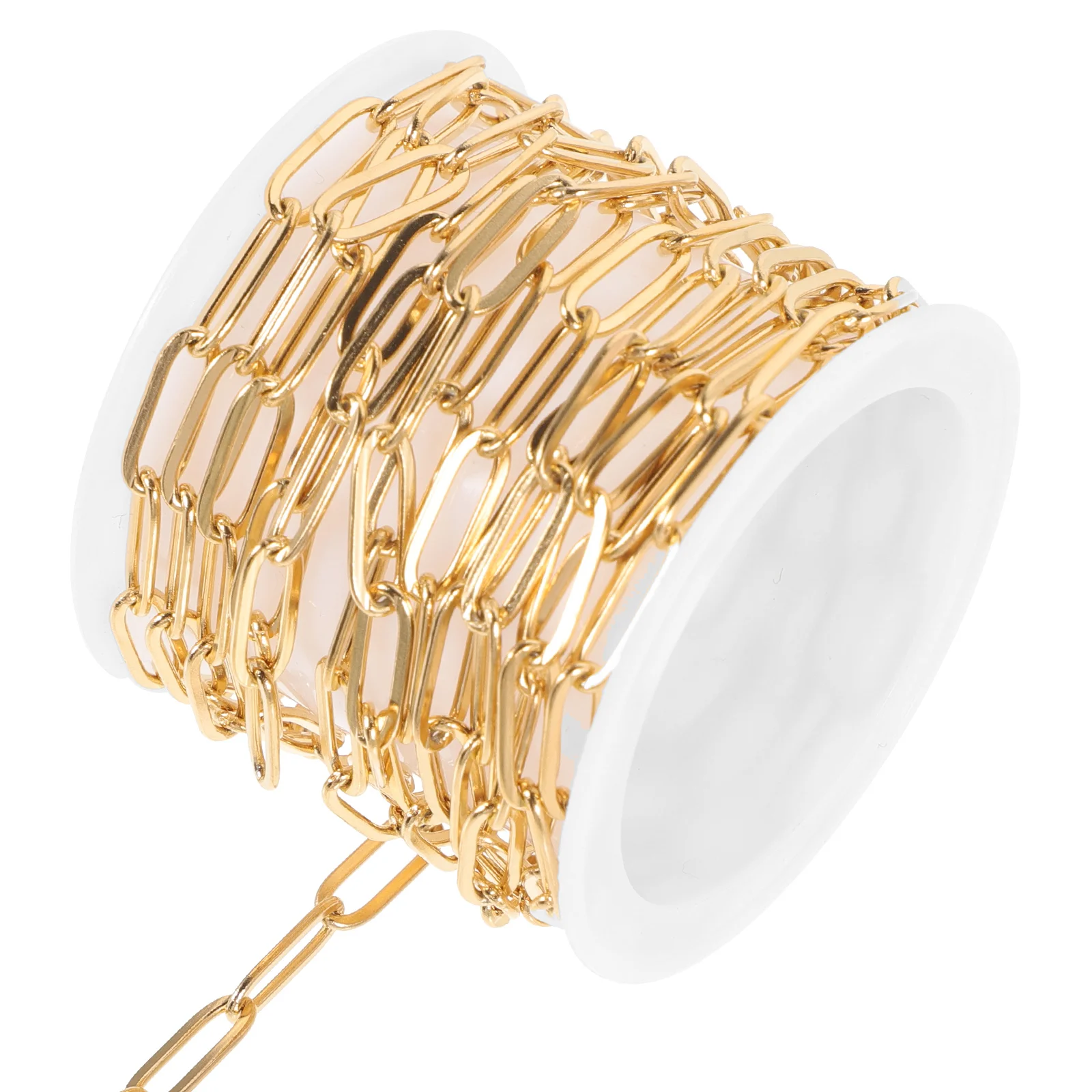 2pcs Stainless Steel Paper Clip Chains Diy Bracelet Necklace Chains Jewelry Accessories