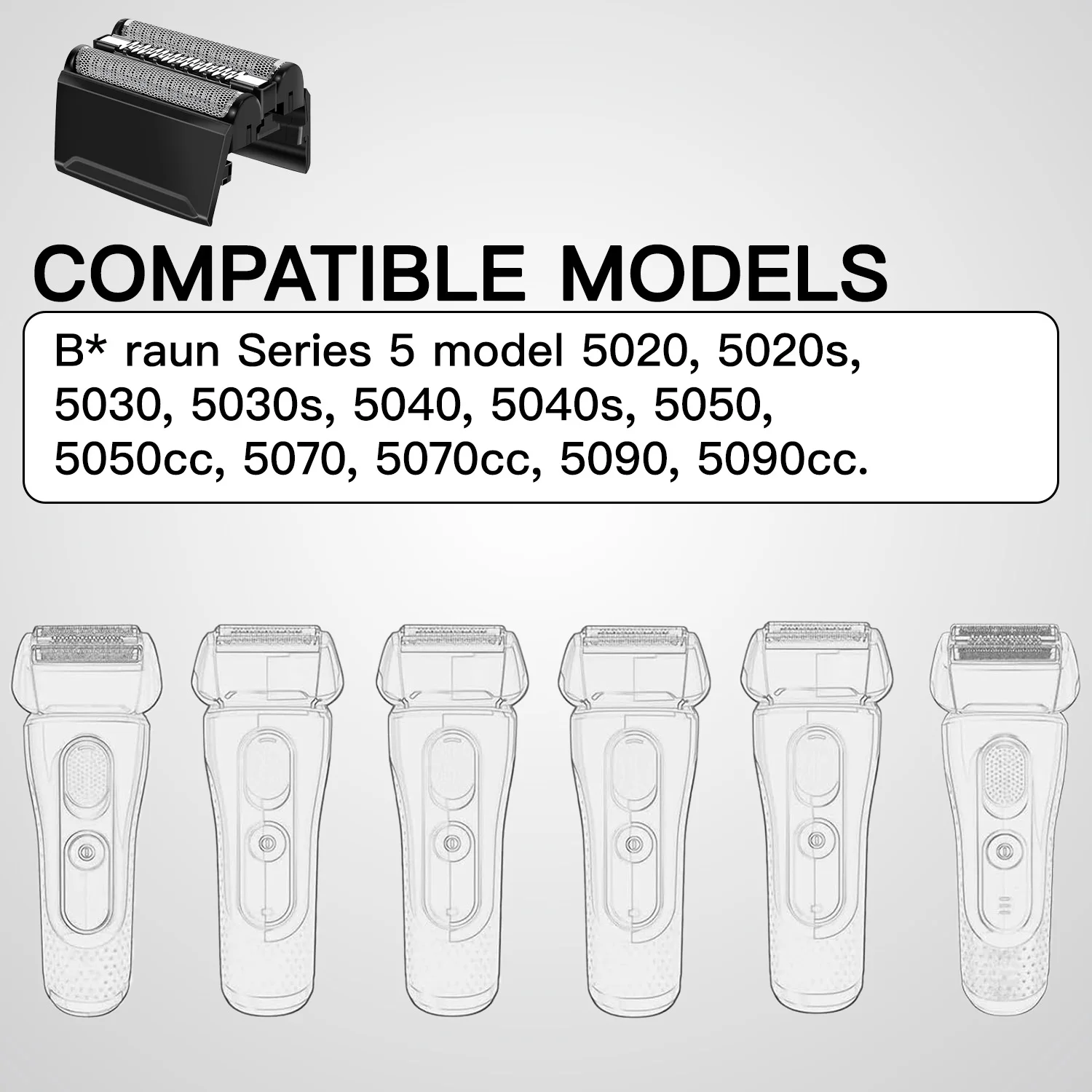 Фото Сменная бритвенная головка для электробритвы Braun серии 5, подходит для 5020,5020s,5030s,5040s,5050,5050cc,5070cc,5090cc №4