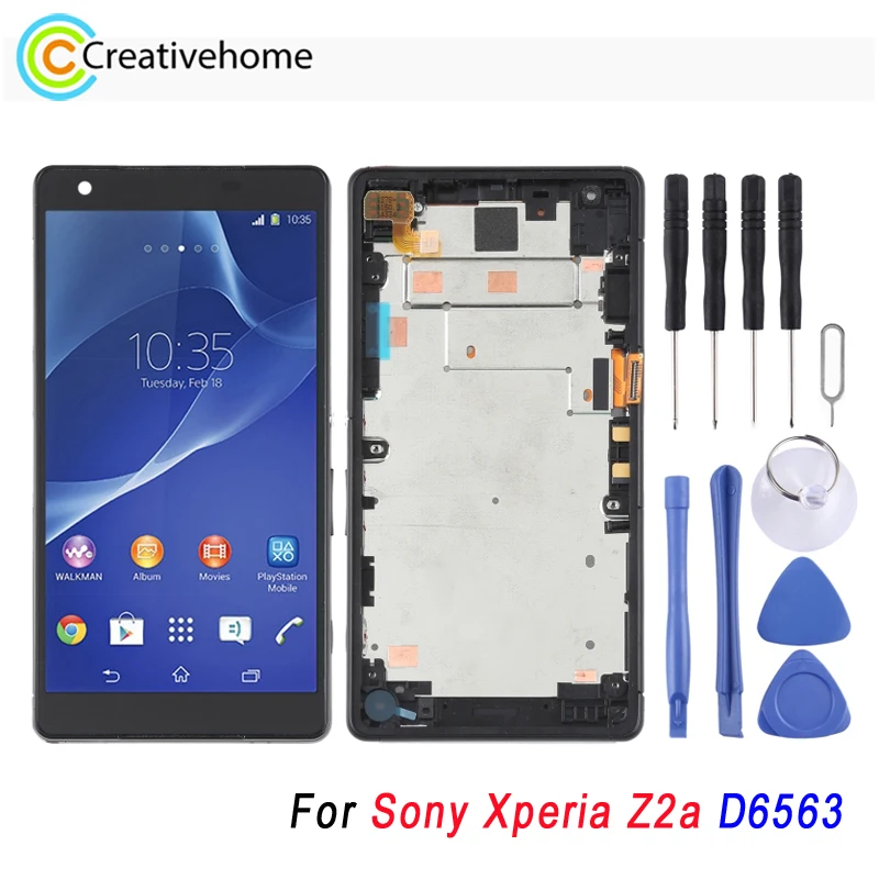 Оригинальный ЖК-экран для Sony Xperia Z2a D6563, сенсорный экран и дигитайзер, полная сборка, замена с рамкой