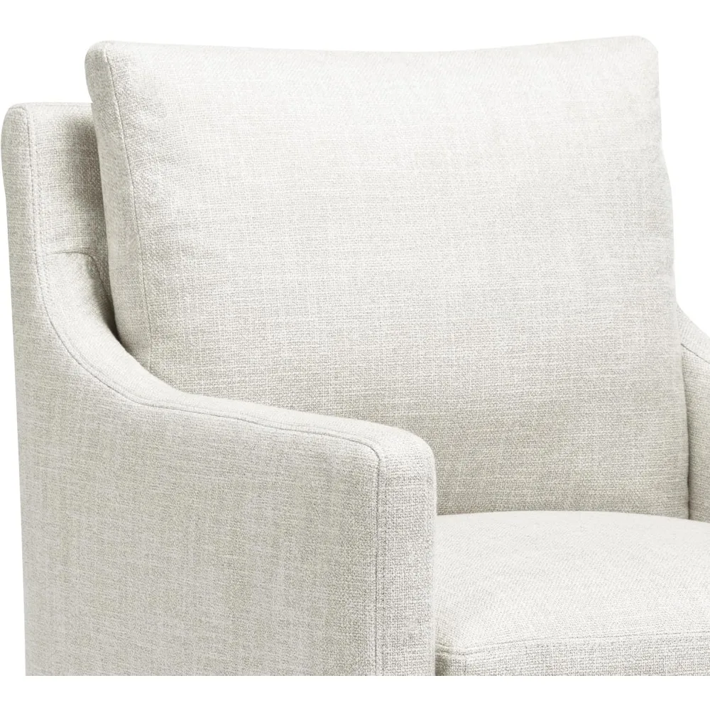 Мягкий обеденный стул льняной с акцентом для гостиной одиночный диван-кресло 4