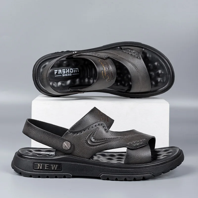 

Beach Sandals for Men Outdoor Casual Men Shoes Leather Luxury Man Sandals Summer Beach Shoes Men Chaussure De Homme Zapatos
