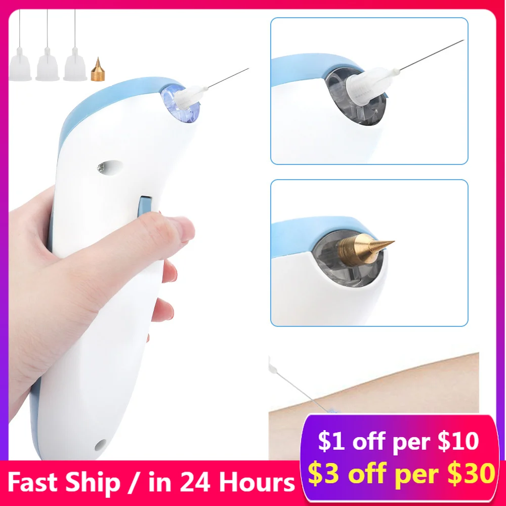 

4 иглы, портативный набор для ухода за кожей, для домашнего салона красоты, для нанесения татуировок, для удаления родинок, профессиональная ...