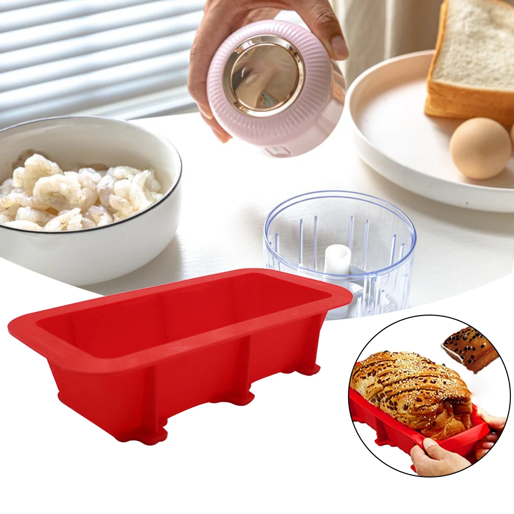 

Non-stick Silicone Loaf Pan Diy Rectangular Cake Toast Baking Stencil For Home Bread Making Template Reusable Toast Pan Mold